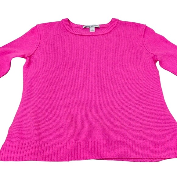 Autumn Cashmere Womens S Pure Cashmere Sweater Pink Jumper Crewneck Pullover - Picture 12 of 15